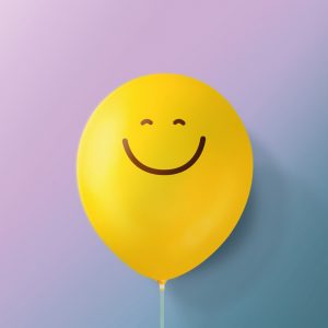 Balloon with smiley face